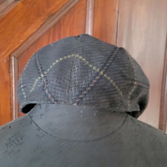 Vintage TOTES  Men's Hat Wool Blend Gatsby Cabbie Newsboy Cap Size Large Plaid - Picture 2 of 5